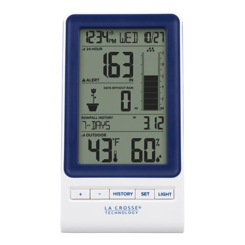 LaCrosse Digital Rain Gauge and TempHumidity Sensor 724-1415BL